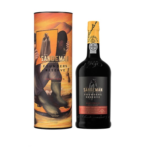 [2581] VINO OPORTO SANDEMAN FOUNDER RESERVE CON ESTUCHE  750 ML
