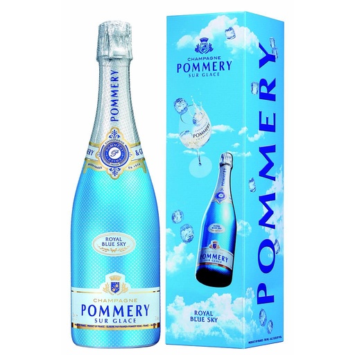 [725] CHAMPAGNE POMMERY BLUE SKY CON ESTUCHE 750 ML