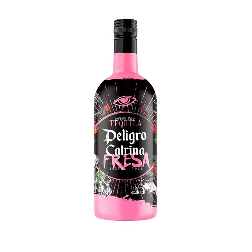 [877] LICOR CREMA TEQUILA PELIGRO CATRINA FRESA 700 ML